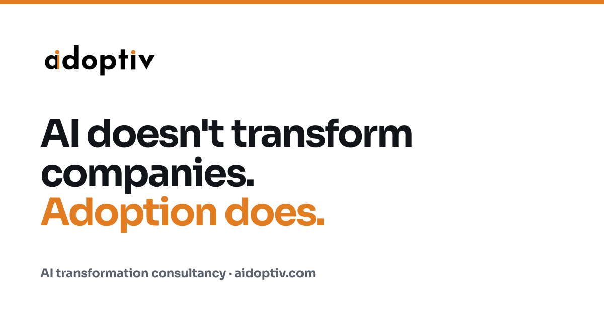 AI Adoption Productivity redesign transformation | Aidoptiv
